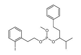 2-(2-iodophenyl)ethyl methyl 4-methyl-1-phenylpentan-3-yl phosphite Structure