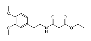 Propanoic acid,3-[[2-(3,4-dimethoxyphenyl)ethyl]amino]-3-oxo-,ethyl ester Structure