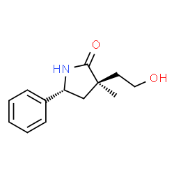 2-Pyrrolidinone,3-(2-hydroxyethyl)-3-methyl-5-phenyl-,(3R,5R)-rel-(9CI) Structure