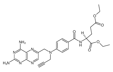 diethyl N-[4-[[(2,4-diamino-6-pteridinyl)methyl]propargylamino]benzoyl]-L-glutamate Structure
