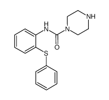 N-[(2-phenylthio)phenyl]-1-piperazinylcarboxamide结构式