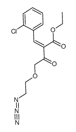 4-(2-azido-ethoxy)-2-(2-chloro-benzylidene)-3-oxo-butyric acid ethyl ester结构式