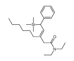 N,N-diethyl-3-(2-phenyl-2-trimethylsilylethylidene)nonanamide结构式