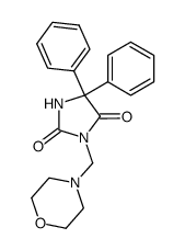 3-(morpholinomethyl)-5,5-diphenylimidazolidine-2,4-dione结构式