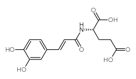 N-[3',4'-二羟基-(E)-肉桂酰基]-L-谷氨酸结构式