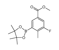 2-甲基-3-氟-5-(甲氧羰基)苯硼酸频哪醇酯结构式