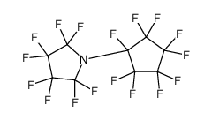 2,2,3,3,4,4,5,5-octafluoro-1-(1,2,2,3,3,4,4,5,5-nonafluorocyclopentyl)pyrrolidine结构式