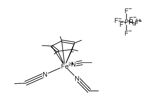 [(η5-pentamethylcyclopentadienyl)iron(acetonitrile)3]PF6结构式