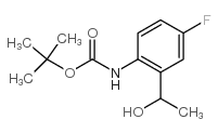 4-氟-2-(1-羟基乙基)苯基氨基甲酸叔丁酯结构式