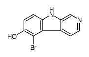 5-bromo-9H-pyrido[3,4-b]indol-6-ol结构式
