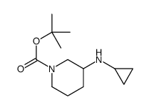 3-(环丙基氨基)哌啶-1-甲酸叔丁酯结构式
