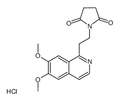 1-[2-(6,7-Dimethoxy-isoquinolin-1-yl)-ethyl]-pyrrolidine-2,5-dione; hydrochloride Structure