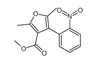 methyl 2,5-dimethyl-4-(2-nitrophenyl)furan-3-carboxylate Structure
