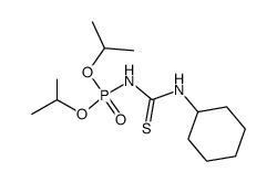 N-cyclohexyl-N'-(diisopropoxyphosphoryl)thiocarbamide结构式