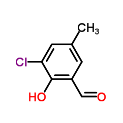 3-CHLORO-2-HYDROXY-5-METHYL-BENZALDEHYDE structure