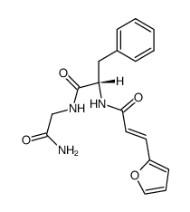 N-<3-(2-furyl)acryloyl>-Phe-Gly-NH2 Structure