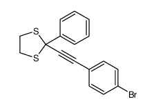 2-[2-(4-bromophenyl)ethynyl]-2-phenyl-1,3-dithiolane Structure
