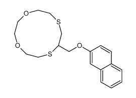 8-(naphthalen-2-yloxymethyl)-1,4-dioxa-7,10-dithiacyclododecane Structure