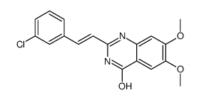 2-[2-(3-chlorophenyl)ethenyl]-6,7-dimethoxy-1H-quinazolin-4-one结构式