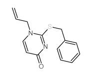 2-benzylsulfanyl-1-prop-2-enyl-pyrimidin-4-one结构式