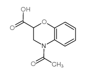 4-乙酰基-3,4-二氢-2H-1,4-苯并噁嗪-2-羧酸结构式