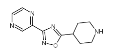 2-(5 -哌啶- 4 -基- 1 ,2,4 -恶二唑- 3 -基)吡嗪结构式