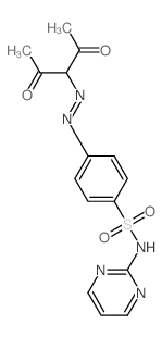 Benzenesulfonamide,4-[2-(1-acetyl-2-oxopropyl)diazenyl]-N-2-pyrimidinyl-结构式