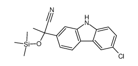 2-(6-Chloro-9H-carbazol-2-yl)-2-trimethylsilanyloxy-propionitrile结构式