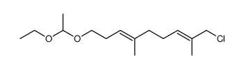 (2E,6E)-1-Chloro-9-(1-ethoxy-ethoxy)-2,6-dimethyl-nona-2,6-diene结构式