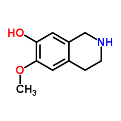 6-甲氧基-1,2,3,4-四氢异喹啉-7-醇结构式