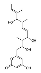 4-hydroxy-6-[(2S,3S,4R,5E,7S,8S,9E)-2,4,8-trihydroxy-3,7,9-trimethylundeca-5,9-dienyl]pyran-2-one结构式
