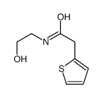 N-(2-hydroxyethyl)-2-thiophen-2-ylacetamide结构式