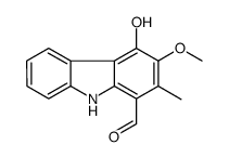 9H-Carbazole-1-carboxaldehyde, 4-hydroxy-3-methoxy-2-methyl-结构式