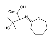 (2R)-3-methyl-2-[(1-methylazepan-2-ylidene)amino]-3-sulfanylbutanoic acid结构式