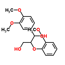 1-(3,4-二甲氧基苯基)-2-(2-甲氧基苯基)-丙烷-1,3-二醇结构式