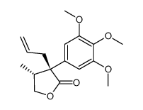 (2R,3R)-(+)-2-(2-propenyl)-2-(3,4,5-trimethoxyphenyl)-3-methylbutyrolactone结构式