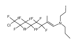 [2-methyl-2-(ω-chlorododecafluoro-n-hexyl)vinyl]di-n-propylamine Structure