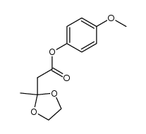 4-methoxyphenyl 3-(ethylenedioxy)butanoate Structure