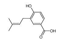 4-羟基-3-(3-甲基丁-2-烯-1-基)苯甲酸结构式