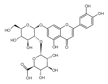 luteolin 7-O-β-D-glucopyranosiduronic acid-(1->2)-β-D-glucopyranoside Structure