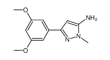 5-(3,5-dimethoxy-phenyl)-2-methyl-2H-pyrazol-3-ylamine结构式