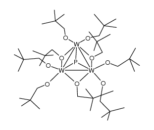 [W3(μ-OCH2(t)Bu)3(OCH2(t)Bu)6(μ-P)] Structure