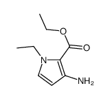 3-氨基-1-乙基-1H-吡咯-2-羧酸乙酯结构式