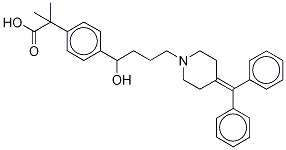4-[4-[4-(Diphenylmethylene)-1-piperidinyl]-1-hydroxybutyl]-α,α-dimethyl-benzeneacetic Acid Structure