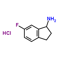 6-Fluoro-2,3-dihydro-1H-inden-1-amine hydrochloride Structure