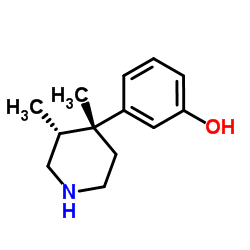 (+)-(3R,4R)-3,4-DIMETHYL-4-(3-HYDROXYPHENYL)PIPERIDINE structure