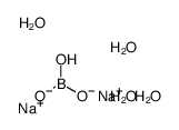 Boric acid disodium salt,tetrahydrate structure