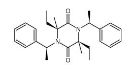 (3S,6S)-1,4-N,N-[(S)-phenylethyl]-3,6-diethyl-3,6-dimethylpiperazine-2,5-dione结构式