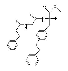 O-benzyl-N-(N-benzyloxycarbonyl-glycyl)-L-tyrosine methyl ester Structure