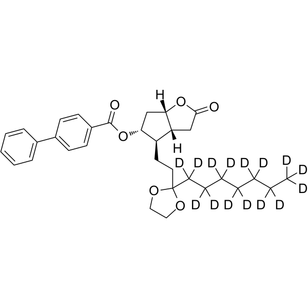 (-)-Corey lactone-heptyldioxolane-d15结构式
